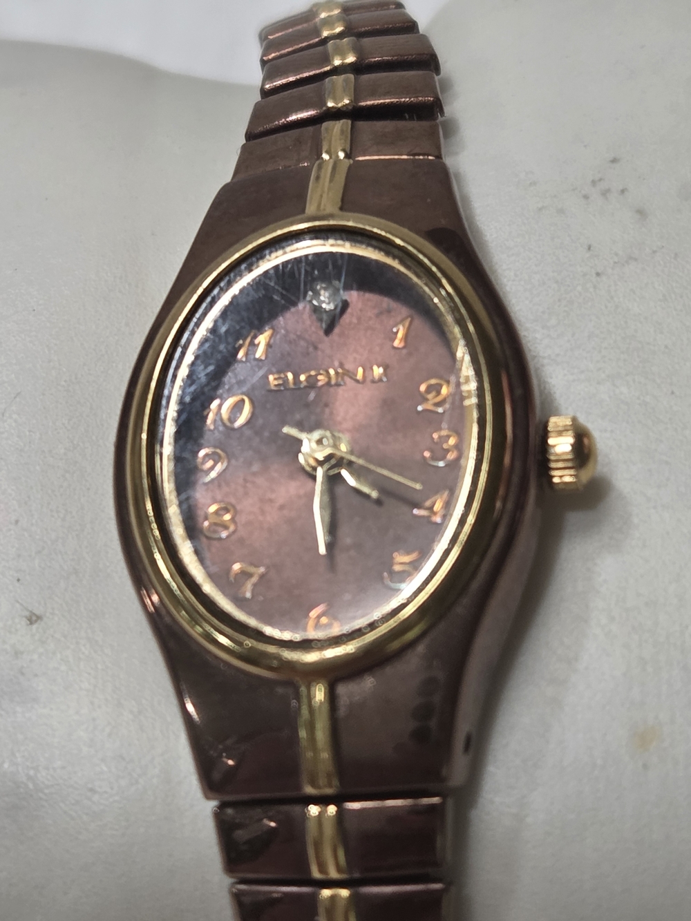 ELGIN II Women's Rose Gold Tone Oval Watch NEW BATTERY
